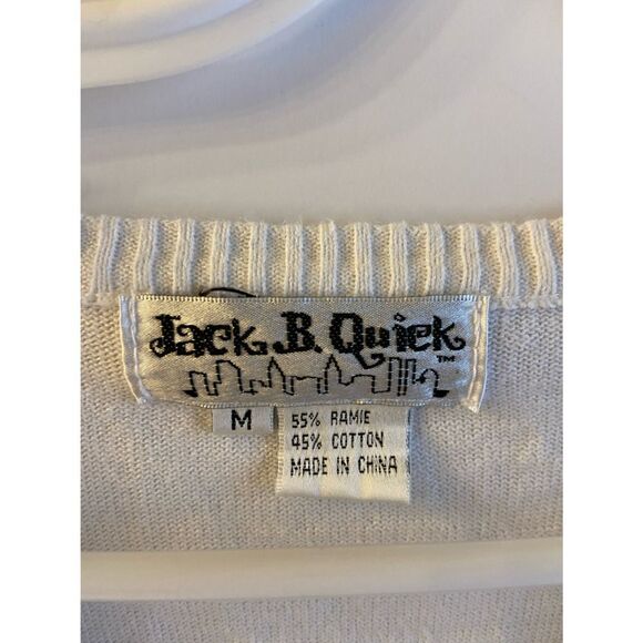 Jack B Quick white sweater beach Cocktails bling medium M - Picture 3 of 6